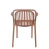 Fauteuil de terrasse JEDDAH empilable d'extérieur - Polypropylène terra