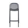 Tabouret de bar OMAN empilable d'extérieur - Polypropylène anthracite