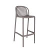 Tabouret de bar OMAN empilable d'extérieur - Polypropylène taupe