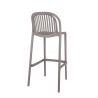 Tabouret de bar OMAN empilable d'extérieur - Polypropylène taupe