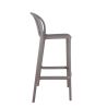 Tabouret de bar OMAN empilable d'extérieur - Polypropylène taupe