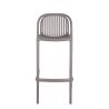 Tabouret de bar OMAN empilable d'extérieur - Polypropylène taupe