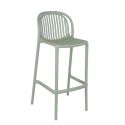 Tabouret de bar OMAN empilable d'extérieur - Polypropylène sauge