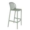 Tabouret de bar OMAN empilable d'extérieur - Polypropylène sauge