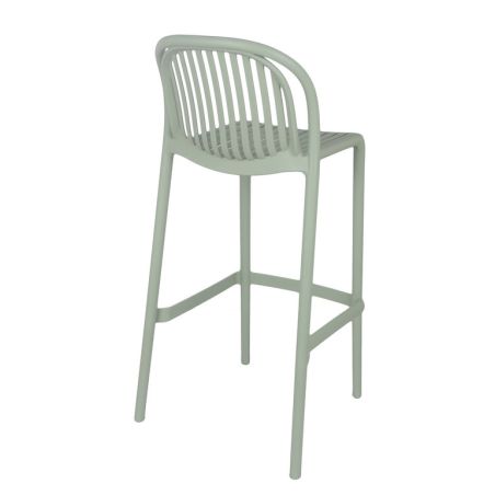 Tabouret de bar OMAN empilable d'extérieur - Polypropylène sauge
