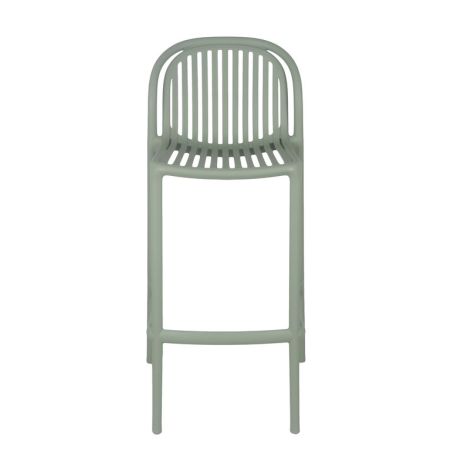 Tabouret de bar OMAN empilable d'extérieur - Polypropylène sauge