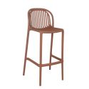 Tabouret de bar OMAN empilable d'extérieur - Polypropylène terra