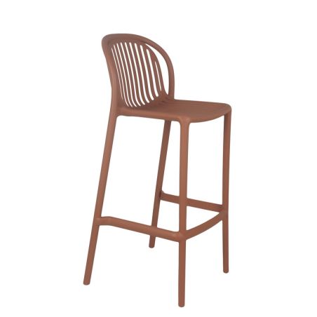 Tabouret de bar OMAN empilable d'extérieur - Polypropylène terra