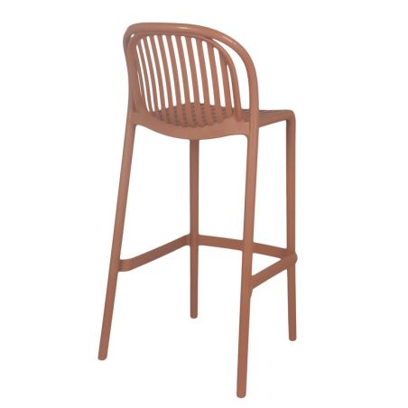 Tabouret de bar OMAN empilable d'extérieur - Polypropylène terra