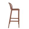 Tabouret de bar OMAN empilable d'extérieur - Polypropylène terra