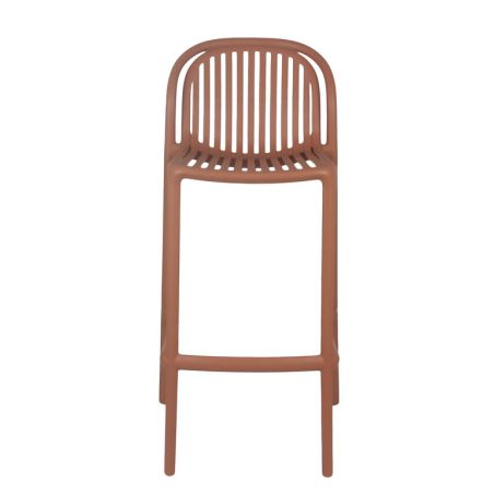 Tabouret de bar OMAN empilable d'extérieur - Polypropylène terra