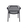 Fauteuil de terrasse DOHA empilable d'extérieur - Polypropylène anthracite