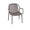 Fauteuil de terrasse DOHA empilable d'extérieur - Polypropylène taupe