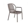 Fauteuil de terrasse DOHA empilable d'extérieur - Polypropylène taupe