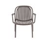 Fauteuil de terrasse DOHA empilable d'extérieur - Polypropylène taupe