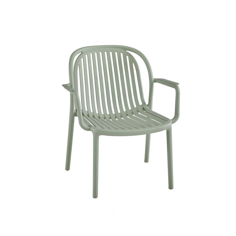 Fauteuil de terrasse DOHA empilable d'extérieur - Polypropylène sauge