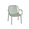 Fauteuil de terrasse DOHA empilable d'extérieur - Polypropylène sauge