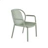 Fauteuil de terrasse DOHA empilable d'extérieur - Polypropylène sauge