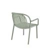 Fauteuil de terrasse DOHA empilable d'extérieur - Polypropylène sauge