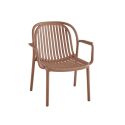 Fauteuil de terrasse DOHA empilable d'extérieur - Polypropylène terra
