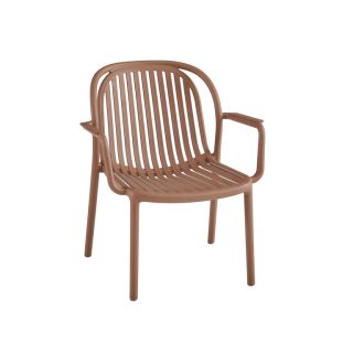 Fauteuil de terrasse DOHA empilable d'extérieur - Polypropylène terra