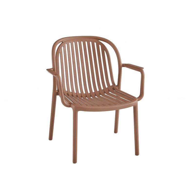 Fauteuil de terrasse DOHA empilable d'extérieur - Polypropylène terra