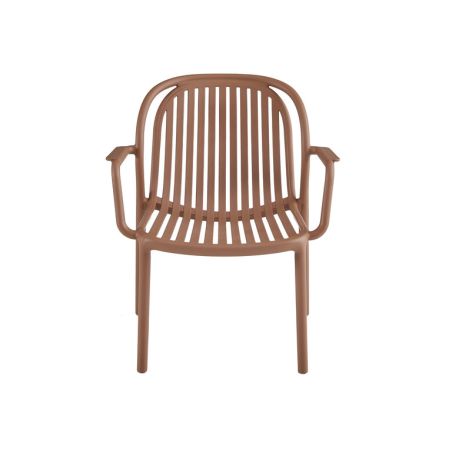 Fauteuil de terrasse DOHA empilable d'extérieur - Polypropylène terra