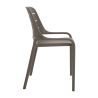 Chaise de terrasse FOGGIA empilable d'extérieur - Polypropylène taupe