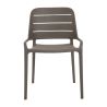 Chaise de terrasse FOGGIA empilable d'extérieur - Polypropylène taupe