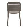 Chaise de terrasse FOGGIA empilable d'extérieur - Polypropylène taupe