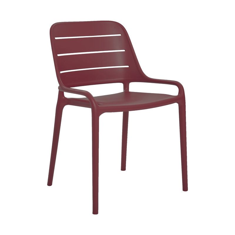 Chaise de terrasse FOGGIA empilable d'extérieur - Polypropylène angola red
