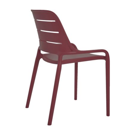 Chaise de terrasse FOGGIA empilable d'extérieur - Polypropylène angola red