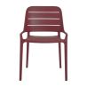 Chaise de terrasse FOGGIA empilable d'extérieur - Polypropylène angola red