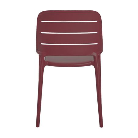 Chaise de terrasse FOGGIA empilable d'extérieur - Polypropylène angola red