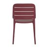 Chaise de terrasse FOGGIA empilable d'extérieur - Polypropylène angola red