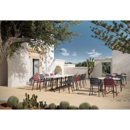 Chaise de terrasse FOGGIA empilable d'extérieur - Polypropylène angola red