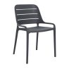 Chaise de terrasse FOGGIA empilable d'extérieur - Polypropylène anthracite