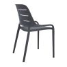 Chaise de terrasse FOGGIA empilable d'extérieur - Polypropylène anthracite