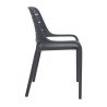 Chaise de terrasse FOGGIA empilable d'extérieur - Polypropylène anthracite