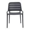 Chaise de terrasse FOGGIA empilable d'extérieur - Polypropylène anthracite
