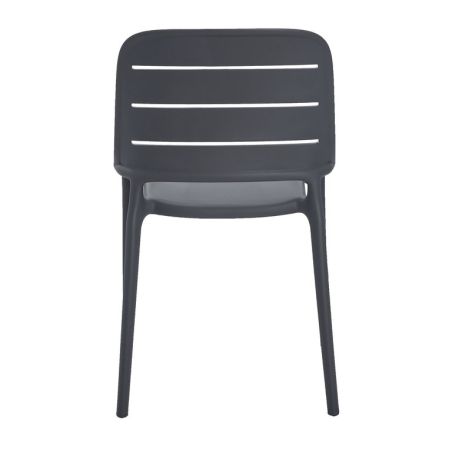 Chaise de terrasse FOGGIA empilable d'extérieur - Polypropylène anthracite