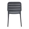 Chaise de terrasse FOGGIA empilable d'extérieur - Polypropylène anthracite