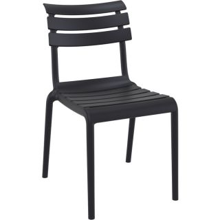 Chaise de terrasse PENELOPPE empilable d'extérieur - Polypropylène noir