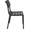 Chaise de terrasse PENELOPPE empilable d'extérieur - Polypropylène noir