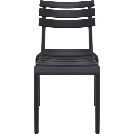 Chaise de terrasse PENELOPPE empilable d'extérieur - Polypropylène noir