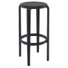 Tabouret de bar TOM BAR 75 d'extérieur - Polypropylène et fibre de verre noir
