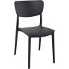 Chaise de terrasse MONNA empilable d'extérieur - Polypropylène et fibre de verre noir