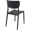 Chaise de terrasse MONNA empilable d'extérieur - Polypropylène et fibre de verre noir