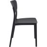 Chaise de terrasse MONNA empilable d'extérieur - Polypropylène et fibre de verre noir