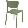Chaise de terrasse MONNA empilable d'extérieur - Polypropylène et fibre de verre olive